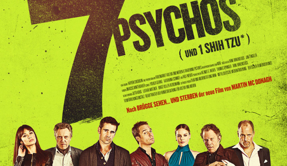 BluRay DVD Covers zum Kinofilm - 7 Psychos - 2012 Abbildung des BluRay DVD Covers zum Kinofilm - 7 Psychos - 2012