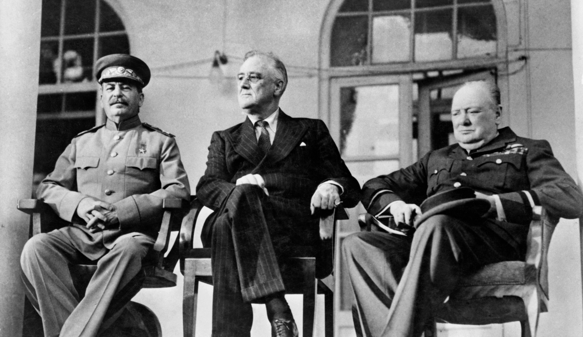 Teheran Conference 1943 with Stalin Roosevelt Churchill