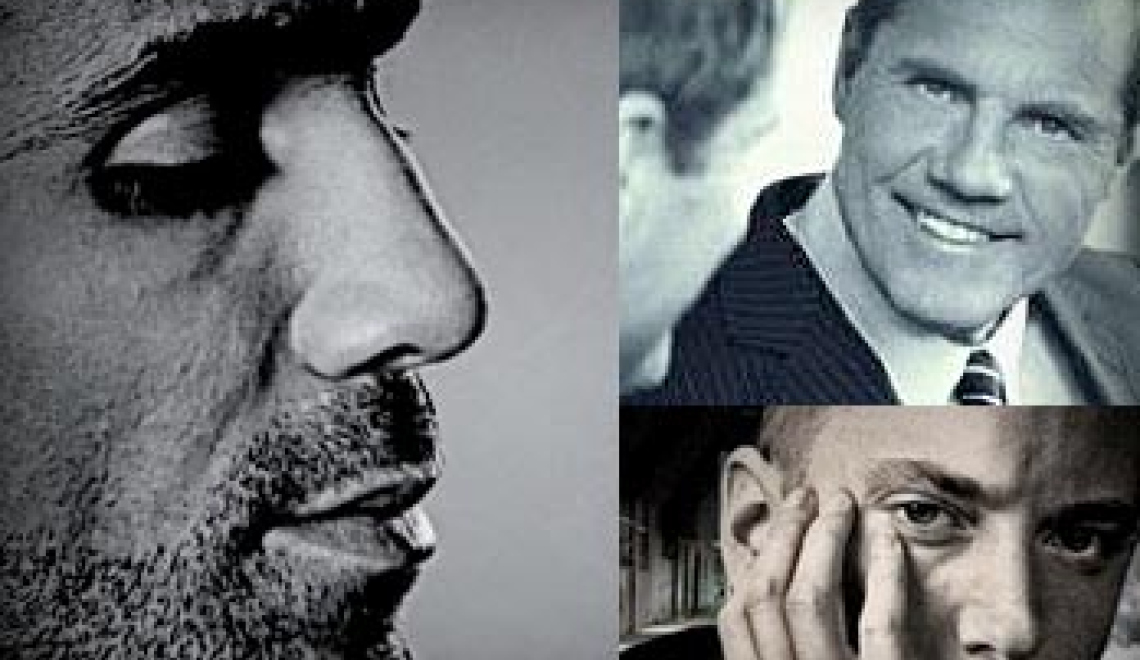 Bushido Eminem Dieter Bohlen Kollage von Abbildungen von Bushido, Eminem und Dieter Bohlen