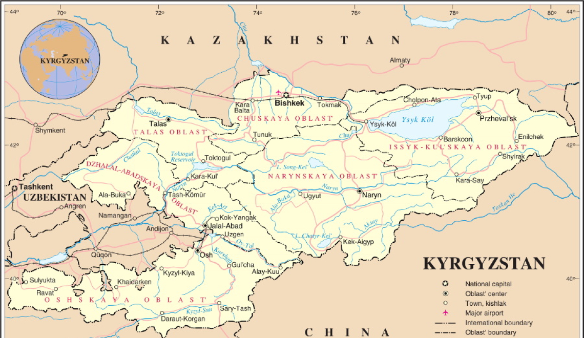 Abbildung von Landkarte Kirgisistan