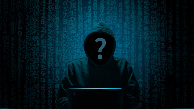 Abbildung einer Silhouette vor einem Laptop