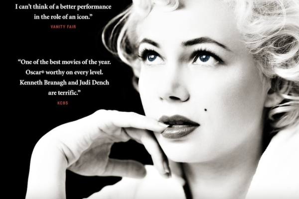 Abbildung des BluRay DVD Covers zum Kinofilm - My Week With Marilyn - 2011