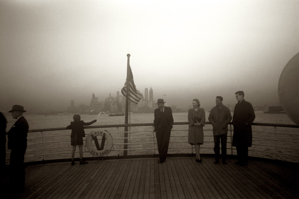 Abbildung von ankommenden Einwanderern, New York der 1940er